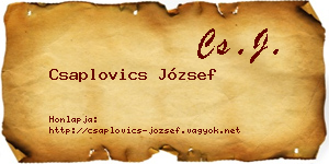 Csaplovics József névjegykártya